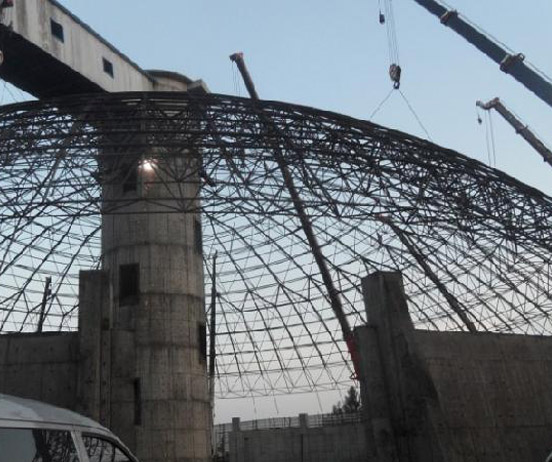 甘南网架分条或分块安装法